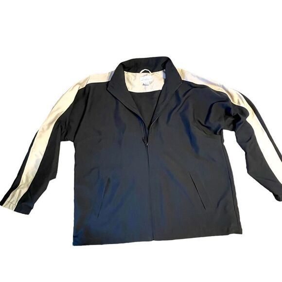 Black and Beige Cutter and Buck Golf Zip up Jacket - Picture 2 of 10
